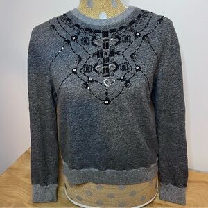 Abercrombie & Fitch Embellished Heather Sweatshirt